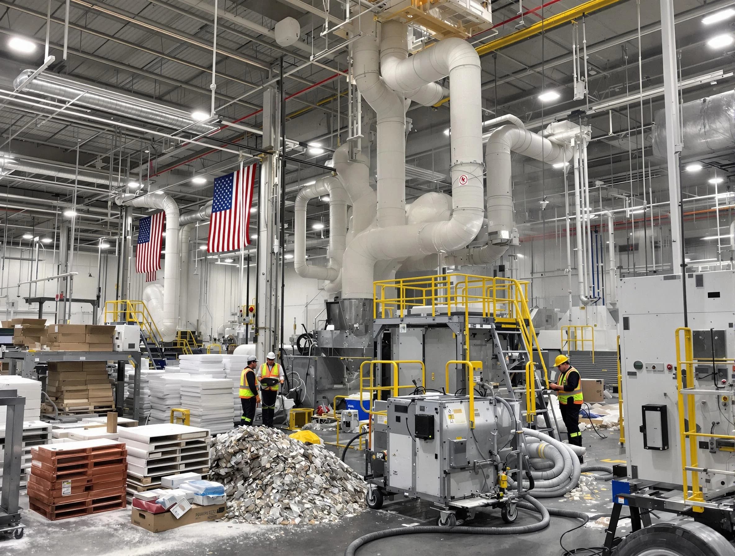 Moreno Valley Air Duct Cleaning team performing large-scale industrial duct cleaning at a commercial facility in Moreno Valley